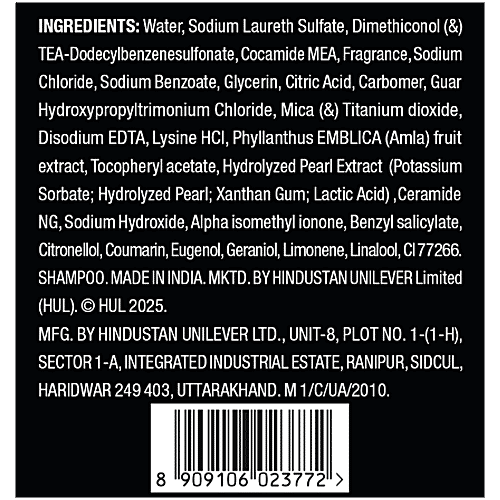 Sunsilk Radiant Black Shine Shampoo, 350 ml  Vitamin C, Ceramides, Pearl Protein