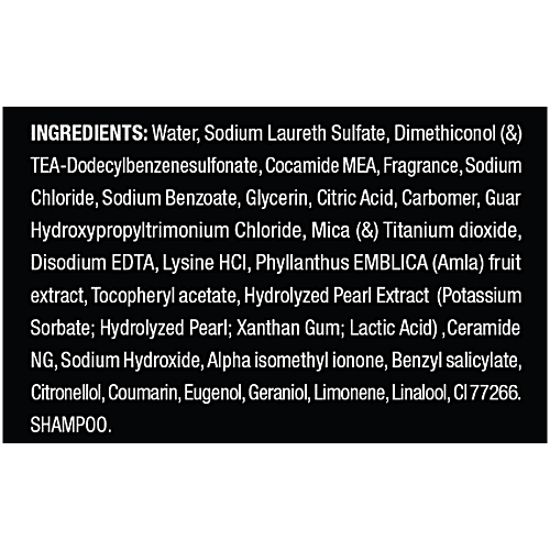 Sunsilk Radiant Black Shine Shampoo, 350 ml  Vitamin C, Ceramides, Pearl Protein