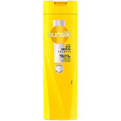 Sunsilk Flowy Silk Smooth Shampoo, 350 ml  Ultimate Silk Touch, With Amino Silk Complex 3%