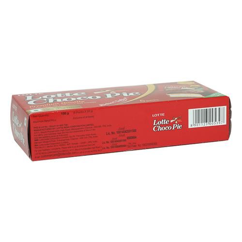 Lotte Choco Pie - With Rich Marshmallow, Original, Soft, Sweet & Savoury, 28 g (Pack of 6) 