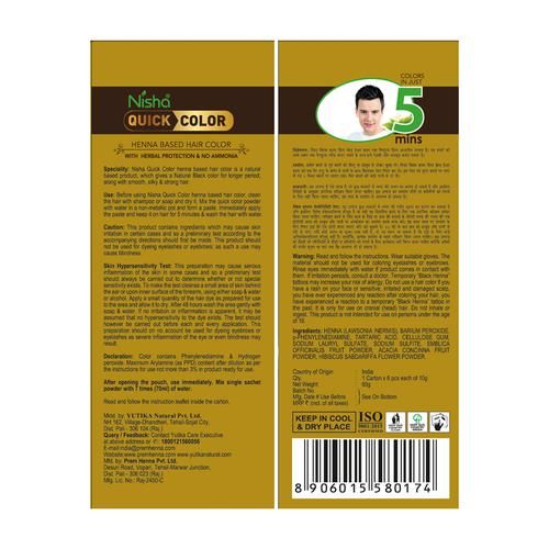 Buy Nisha Quick Colour - Henna Based Hair Colour, Natural Black Online at  Best Price of Rs 90 - bigbasket