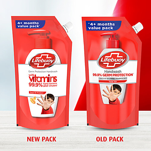 Lifebuoy Total 10 Protect Handwash, 675 ml Refill Pack 