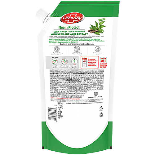 Lifebuoy Germ Protection Handwash - Neem Protect, 750 ml Refill Pack 