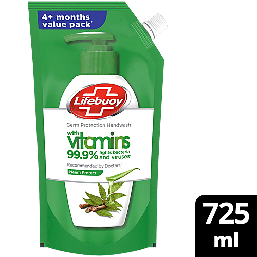 Lifebuoy Germ Protection Handwash - Neem Protect, 750 ml Refill Pack 