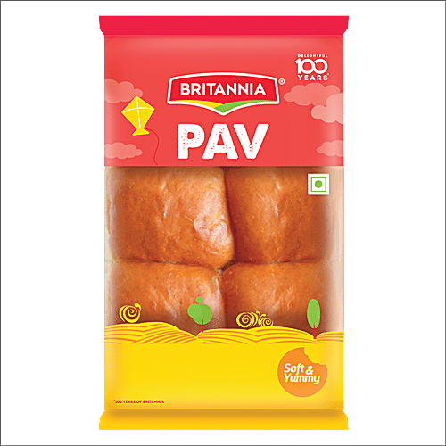 Britannia Pav Bun, 200 g Pouch Zero Cholesterol