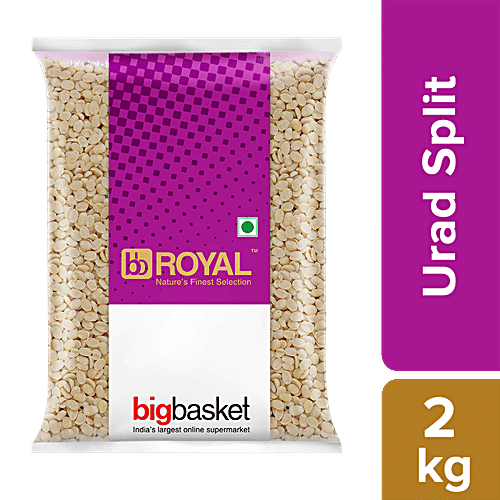 bb Royal Urad Dal/Uddina Bele - Split, 2 kg Pouch 