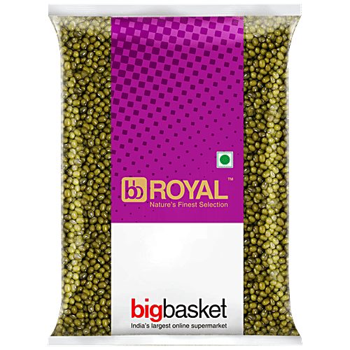 bb Royal Green Moong Whole/Hesaru Kaalu - Sabut, 1 kg Pouch 