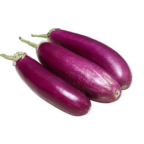 Fresho Brinjal - Purple, Long, 1 kg  