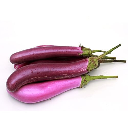 Fresho Brinjal - Purple, Long, 500 g  