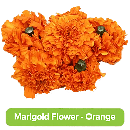 Fresho Marigold Flower - Orange, 500 g