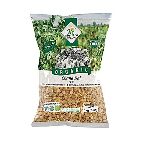 24 Mantra Organic - Channa Dal/Kadale Bele, 1 kg Pouch 