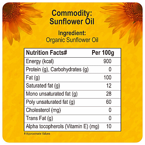 24 Mantra Expeller Pressed - Sunflower Oil, 1 L Bottle 