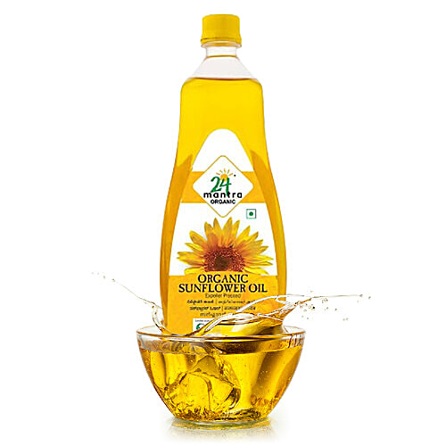 24 Mantra Expeller Pressed - Sunflower Oil, 1 L Bottle 