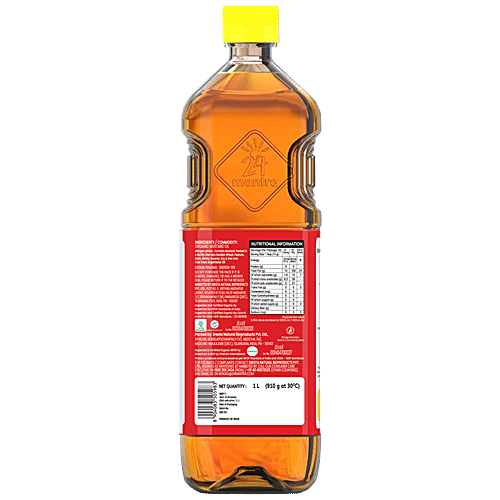 24 Mantra Organic Cold Pressed Mustard Oil, 1 L Bottle