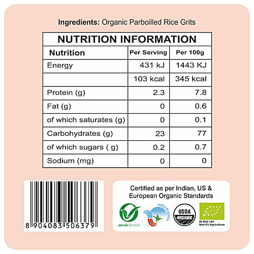 24 Mantra Organic Rava - Idly, 500 g Pouch 