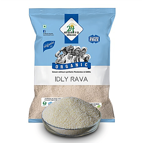 24 Mantra Organic Rava - Idly, 500 g Pouch 