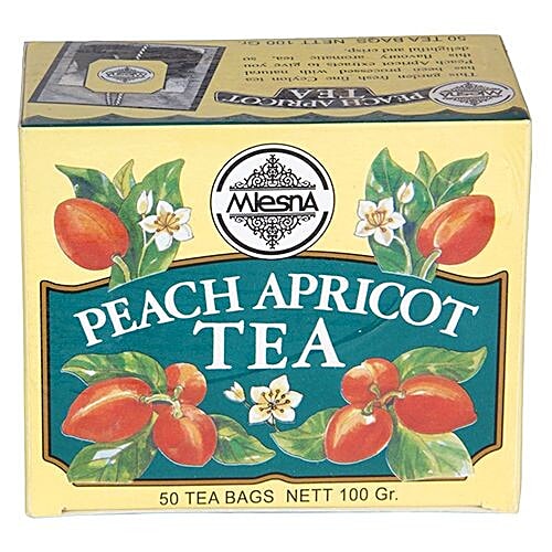 Mlesna Tea Bags - Peach Apricot, 50 Bag x 2 gm Each 100 gm 