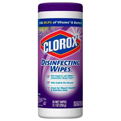 Clorox Disinfecting Wipes - Fresh Lavender, Great for Wood, Granite & Stainless Steel, 35 pcs  Kills 99.9% of Viruses & Bacteria