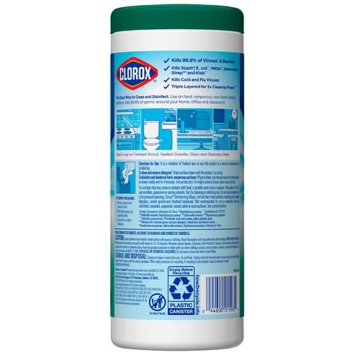 Clorox Disinfecting Wipes - Fresh Scent, Safe on Finished Wood, Sealed Granite & Stainless Steel, 35 pcs  Kills 99.9% of Viruses & Bacteria