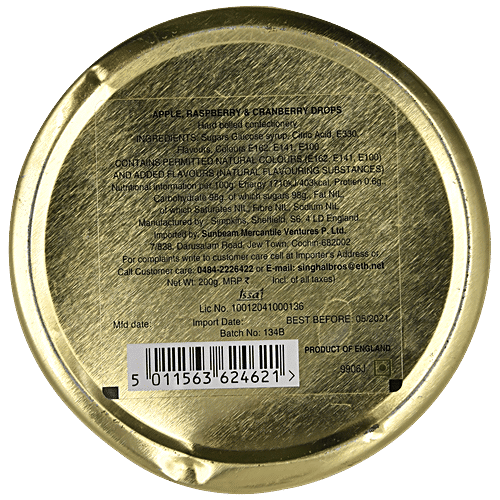 Simpkins  Travel Sweets - Apple Raspberry & Cranberry, 200 g Tin 