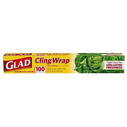 Glad ClingWrap, 100 sq ft  BPA-Free & Microwave-Safe
