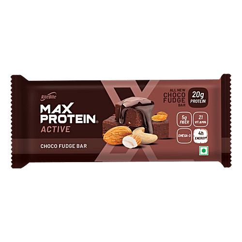 Buy Ritebite Max Protein Energy Packed Protein Bar Choco Fudge 75 Gm