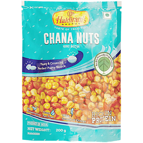 Haldiram's Chana Nuts, 200 g Pouch Zero cholesterol