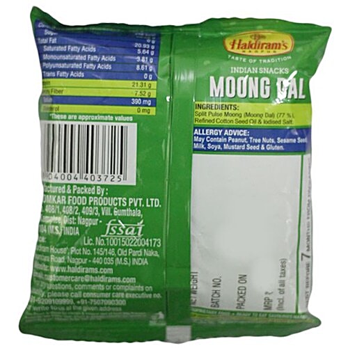 Haldiram's Moong Dal Namkeen, 35 g Pouch Goodness of Protein, Zero Trans Fat