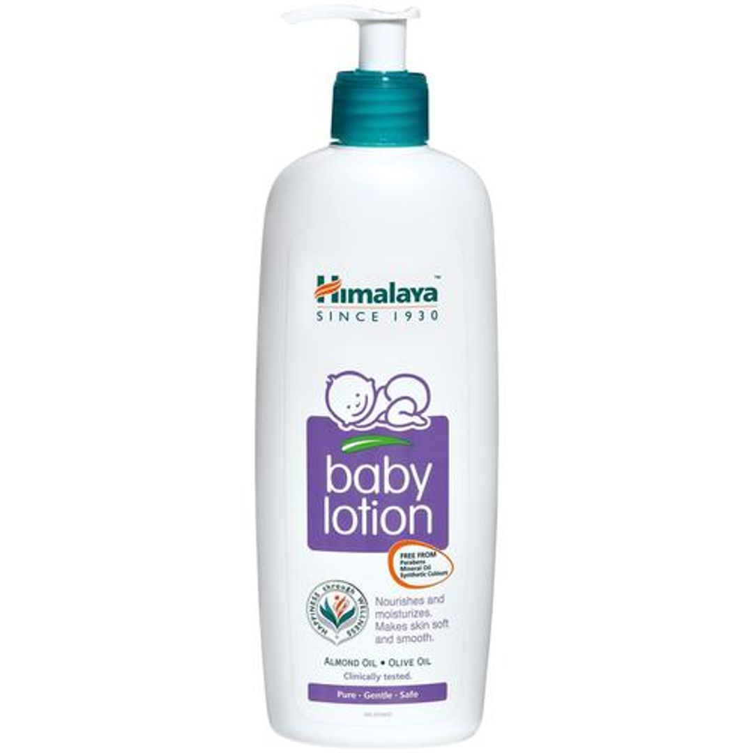 Himalaya Baby Lotion - With Almond Oil & Olive Oil, Paraben Free, 400 ml 