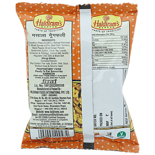 Haldiram's Namkeen - Masala Peanut, 40 g Pouch Zero Cholesterol