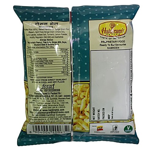 Haldirams  Namkeen - Lemon Bhel, 57 g Pouch 