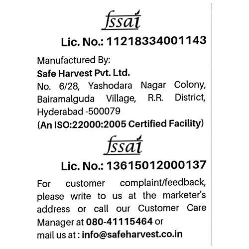 Safe Harvest Sona Masuri Raw Rice/Akki - 12 Months, Pesticide Free, 5 kg  