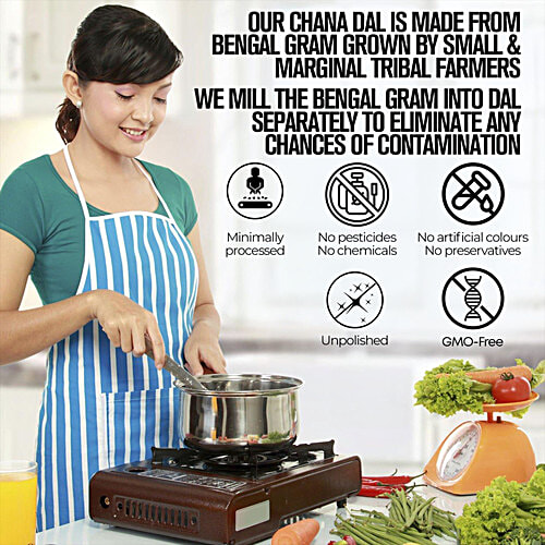 Safe Harvest Chana Dal/Kadale Bele, 500 g Pouch Pesticide Free