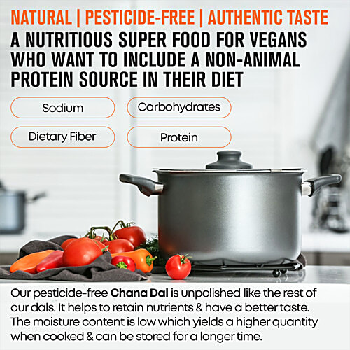 Safe Harvest Chana Dal/Kadale Bele, 500 g Pouch Pesticide Free