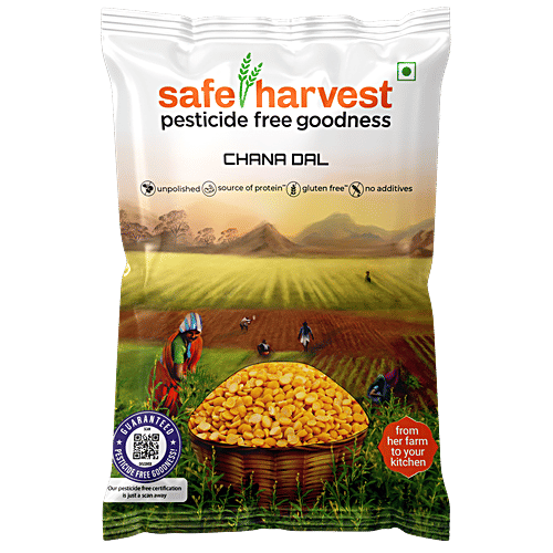 Safe Harvest Chana Dal/Kadale Bele, 500 g Pouch Pesticide Free