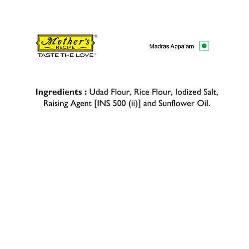 Mother's Recipe Madras Appalam, 100 g Pouch Fresh & Crispy