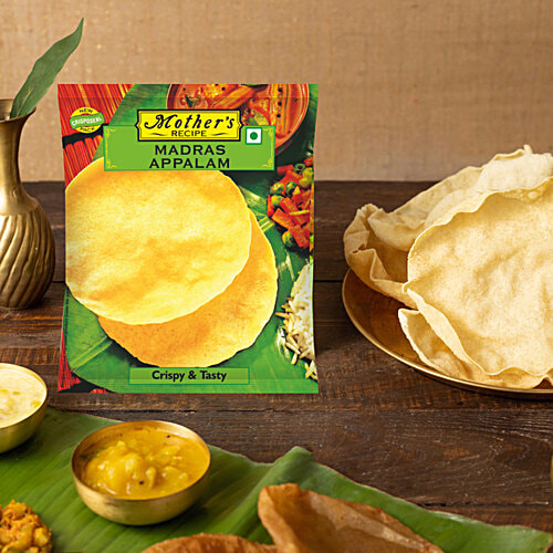 Mother's Recipe Madras Appalam, 100 g Pouch Fresh & Crispy