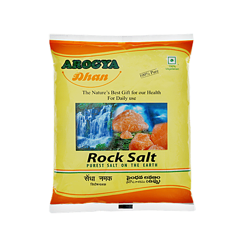 Arogya Dhan Rock Salt/Uppu, 1 kg Pouch 