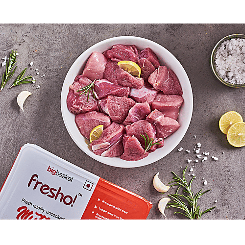 fresho! Mutton Boneless, 450 g (14-18 pcs) Antibiotic Residue-Free, Growth Hormone-Free