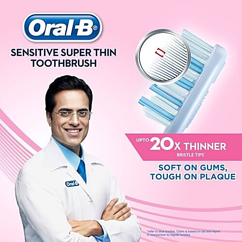 Buy Oral B Toothbrush Extra Soft Manual Sensitive Super Thin 1 Pc
