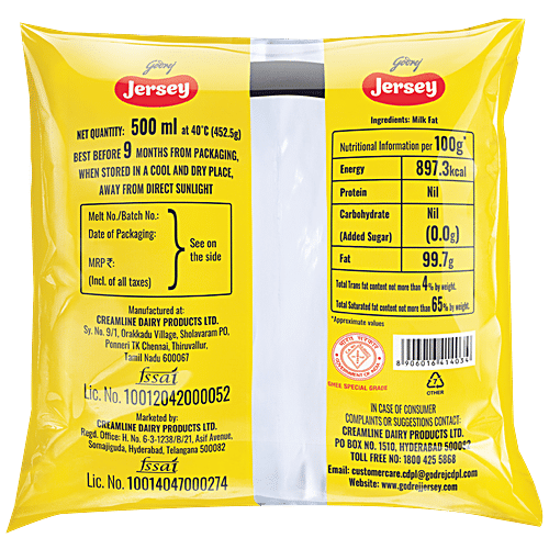 Godrej Jersey Cow Ghee, 500 ml  Rich & Aromatic