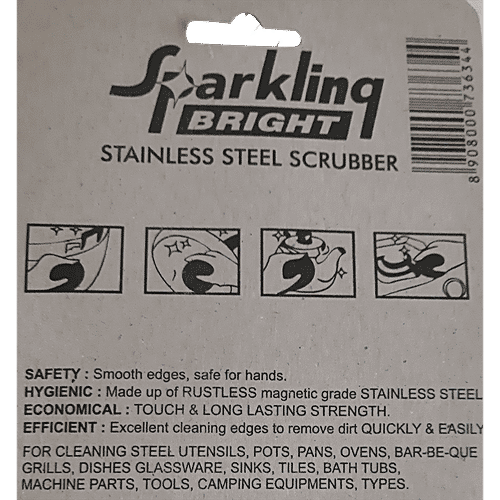 Sparklingbright Stainless Steel Scrubber, 1 pc  