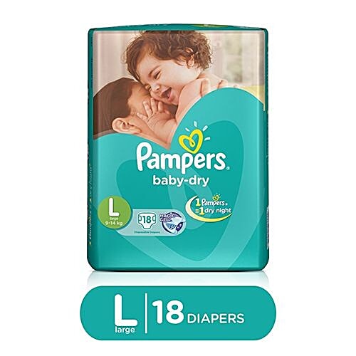 pampers baby dry large