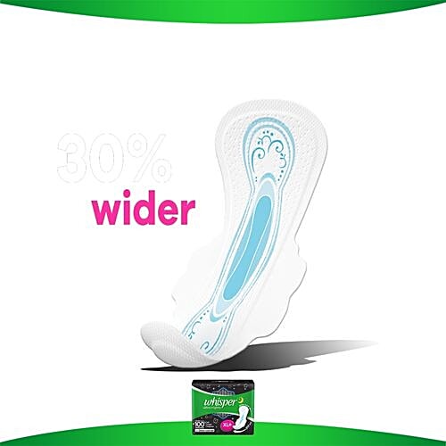 Whisper  Sanitary Pads - Ultra Nights XL+ Wings, 30 Pads  