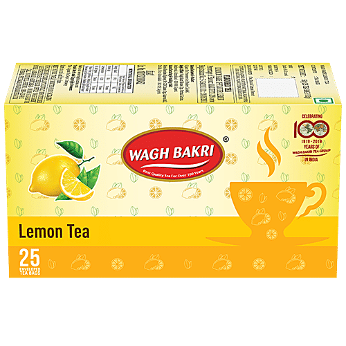 Wagh Bakri Good morning Green Tea Bags - Lemon, 50 g (25 Bags x 2 g each) 