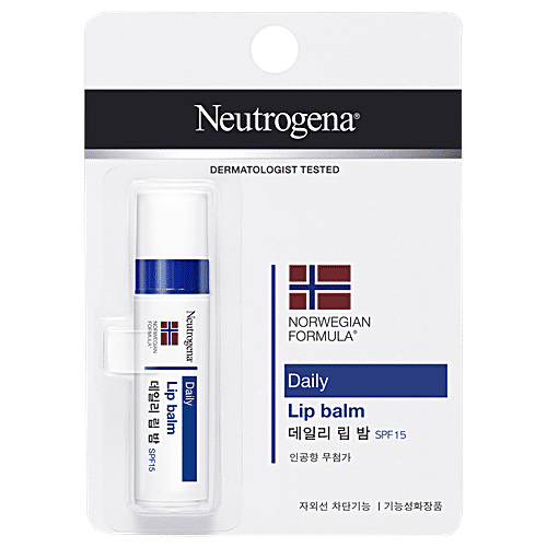 Neutrogena Norwegian Formula Daily Lip Balm - With SPF 15, Moisturises, Protects & Softens, 4 g  Norwegian Formula