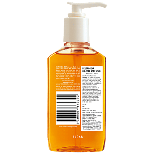Neutrogena Oil Free Acne Wash Facial Cleanser, 175 ml  
