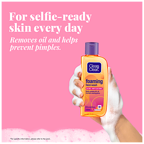 Clean & Clear Foaming Face Wash - Oil-Free, 100 ml  