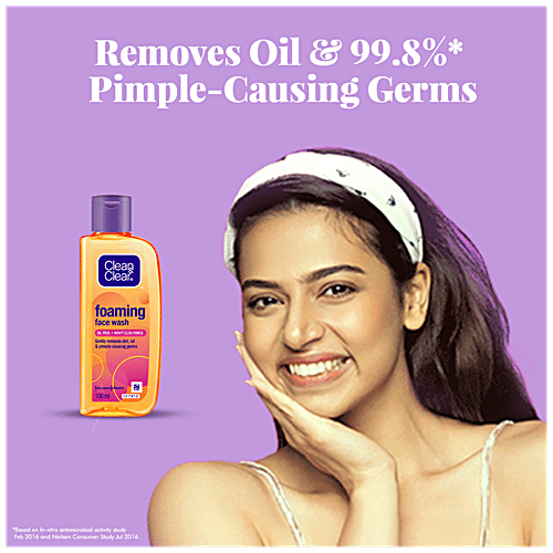 Clean & Clear Foaming Face Wash - Oil-Free, 100 ml  