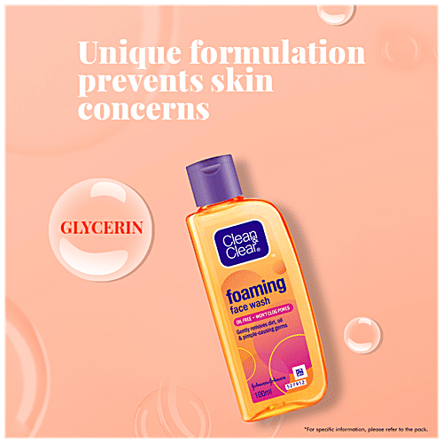 Clean & Clear Foaming Face Wash - Oil-Free, 100 ml  